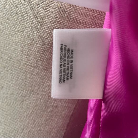 Nipon Boutique Blazer 1 Button Pockets Fuschia Pink 4 EUC - Picture 9 of 12